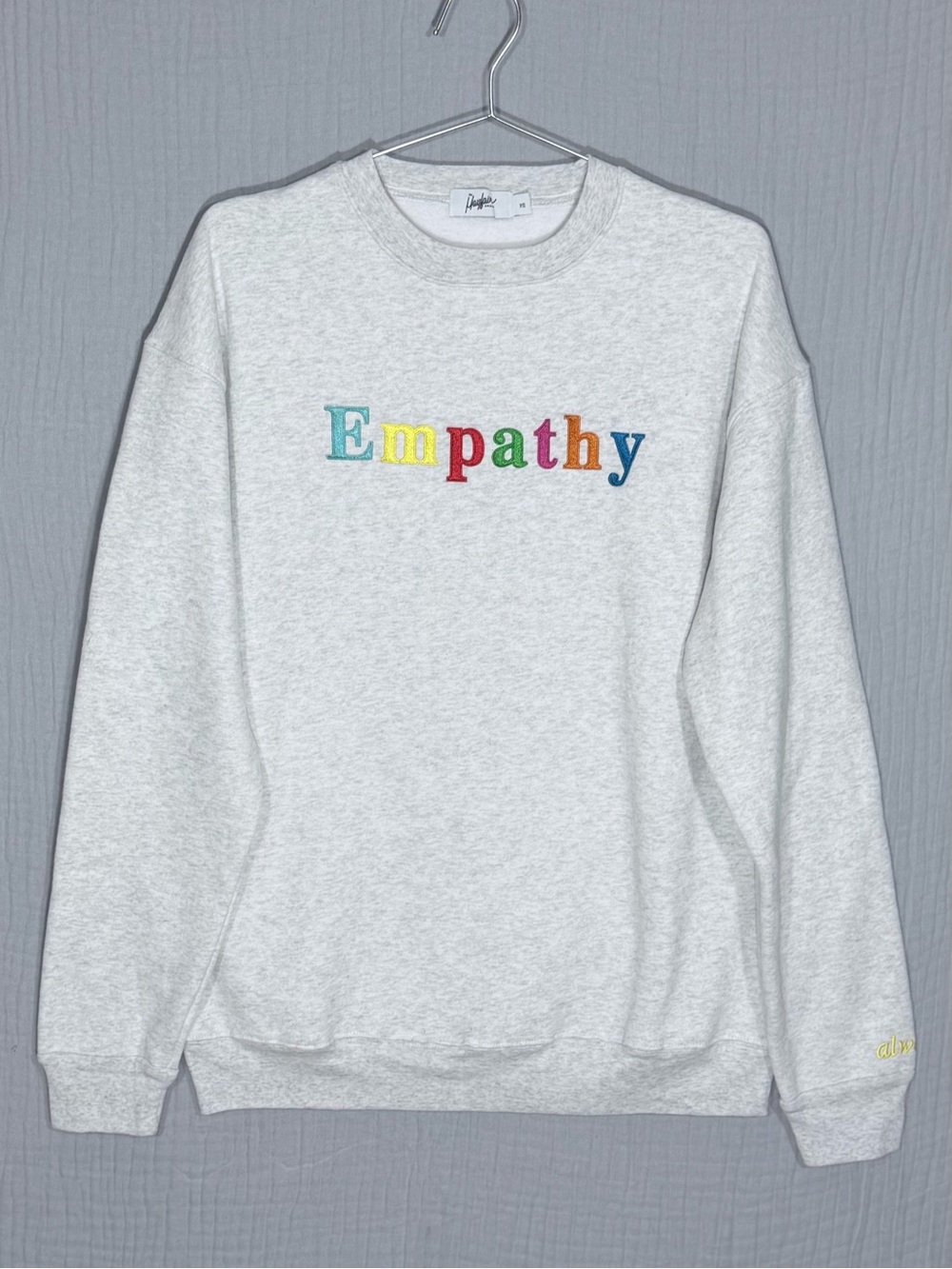 NWOT | The Mayfair Group | Empathy Embroidered Crewneck Sweatshirt | XS